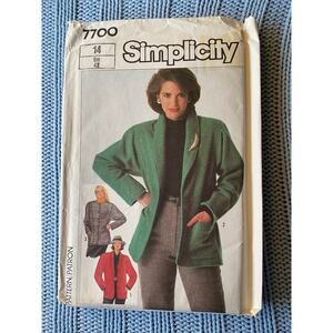 Simplicity 7700 jacket pattern boyfriend blazer size 14
